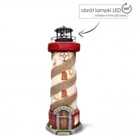 FIGURKA OGRODOWA CZERWONA  LATARNIA 24 x 23 x  61 cm LED