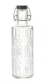BUTELKA 640 ML ZDOBIONA Z KORKIEM MECHANICZNYM 