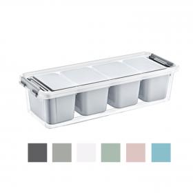 POJEMNIK PROSTOKĄTNY ORGANIZER BOX 3,5L Z 4 WKŁADAMI 