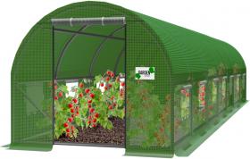 TUNEL FOLIOWY OGRODOWY 7 SEGMENTOWY ZIELONY 10 x 4 x 2 M 