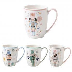 KUBEK PORCELANOWY DZIADEK DO ORZECHÓW 340ML MIX WZORÓW