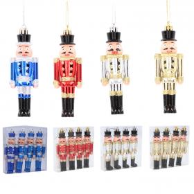 KPL. 4 OZDÓB BOŻONAR.  DZIADEK DO ORZECHÓW 12 CM 