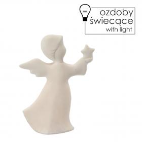 FIGURKA ANIOŁ GWIAZDKA LED WYS. 16,8CM