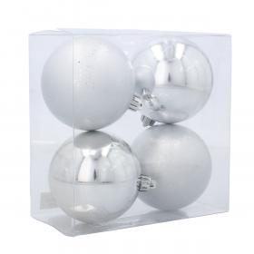 KPL. 4 BOMBEK 8 CM CZERWONY/ZŁOTY/SREBRNY 
