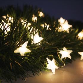 ŁAŃCUCH ŚWIETLNY LED GWIAZDKI 20 L NA BATERIE