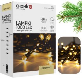 LAMPKI LED 1000L CIEPŁY BIAŁY DŁ. 3 + 50 M WEWN/ZEWN