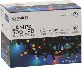 LAMPKI LED 300L MULTIKOLOR DŁ. 3 + 15 M WEWN/ZEWN