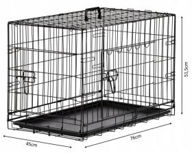 KLATKA KENNELOWA DLA PSA "S" 76 X 45 X 51,5 CM 