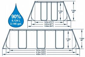 BASEN STELAŻ 4,12m x 2,01m x 1,22m 