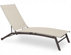 Leżak Ogrodowy Garden Line Beżowy 195x63x90cm