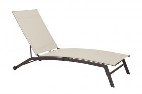 Leżak Ogrodowy Garden Line Beżowy 195x63x90cm