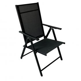 Krzesło Ogrodowe Składane Aluminium Garden Line Czarne