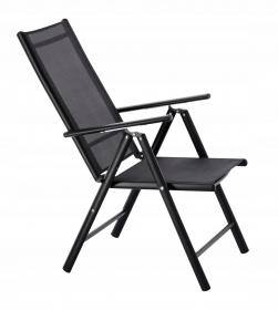 Krzesło Ogrodowe Składane Aluminium Garden Line Czarne