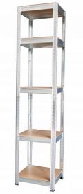 Regał 5Poziomowy 180 x 40 x 40 cm Udźwig półki: 175 KG 