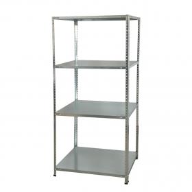 Regał Metalowy 4Poziomowy 150 x 75 x 30 cm Udźwig półki: 50 KG