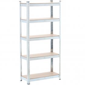 Regał  5poziomowy 150 x 70 x 30 cm Udźwig półki: 150 KG 