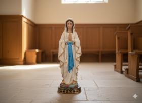 FIGURA MATKA BOSKA Z LOURDES 120 CM SZKLANE OCZY 