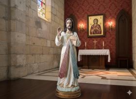 Jezus Miłosierny 99cm Szklane oczy