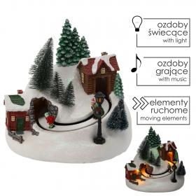POZYTYWKA BOŻONAR. LED WIOSKA ZIMOWA 21 x 19,4 x 24,5 cm