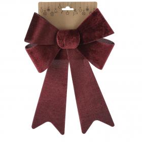 KOKARDA BOŻONARODZENIOWA BORDOWA 23 x 38 CM